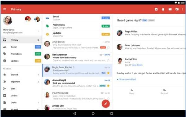 aplikasi untuk membuka email Gmail