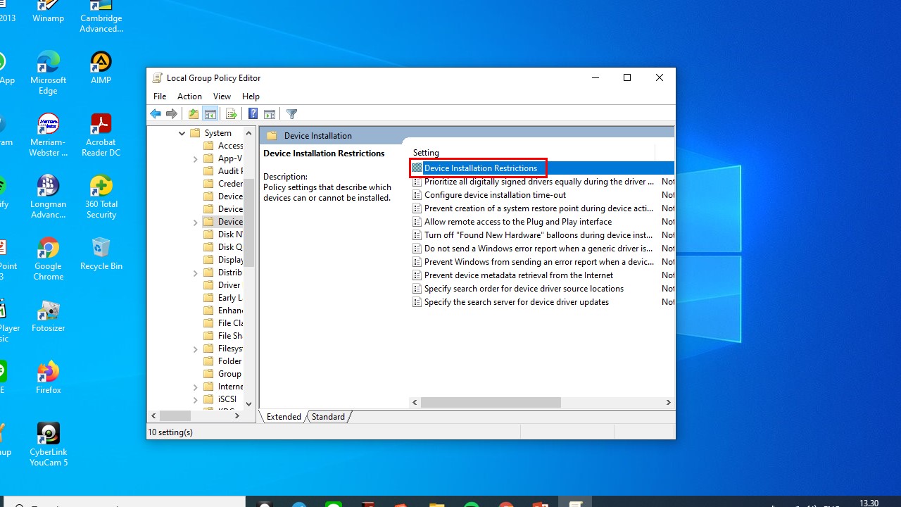 Tahap Kelima Mematikan Keyboard lewat GPEDIT