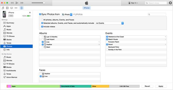 memindahkan foto via itunes